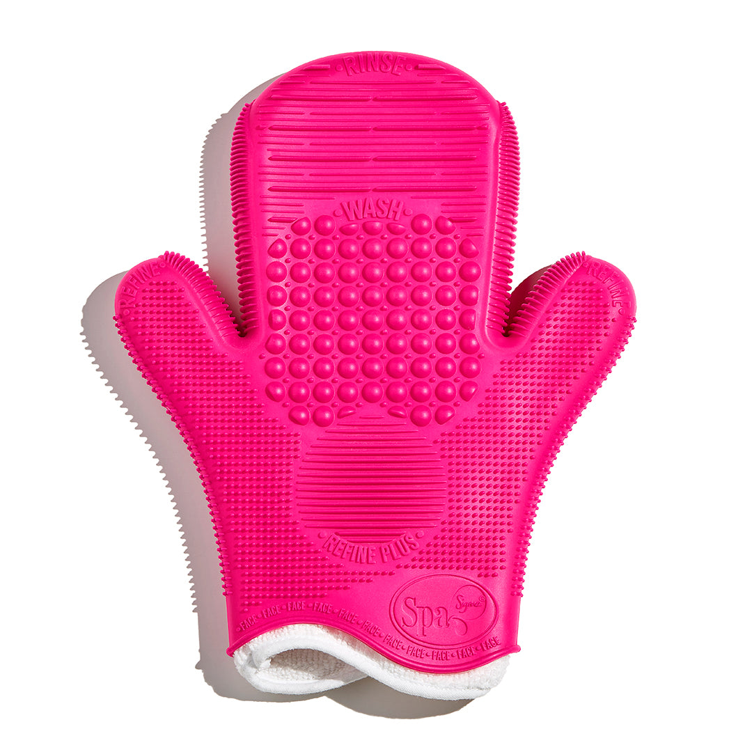 Pink Sigma Spa® Brush Cleaning Glove for makeup and brushes