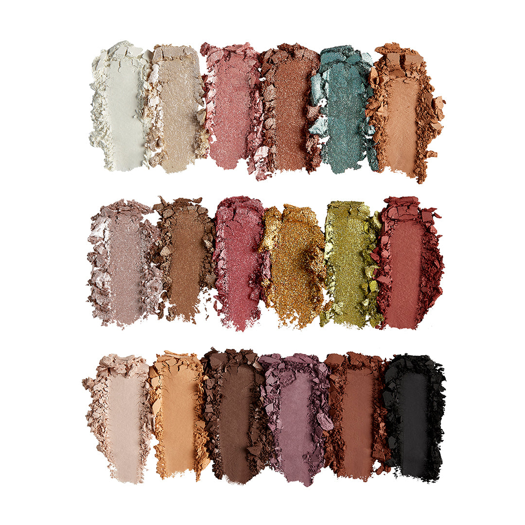 DIANA SALDANA EYESHADOW PALETTE SWATCHES