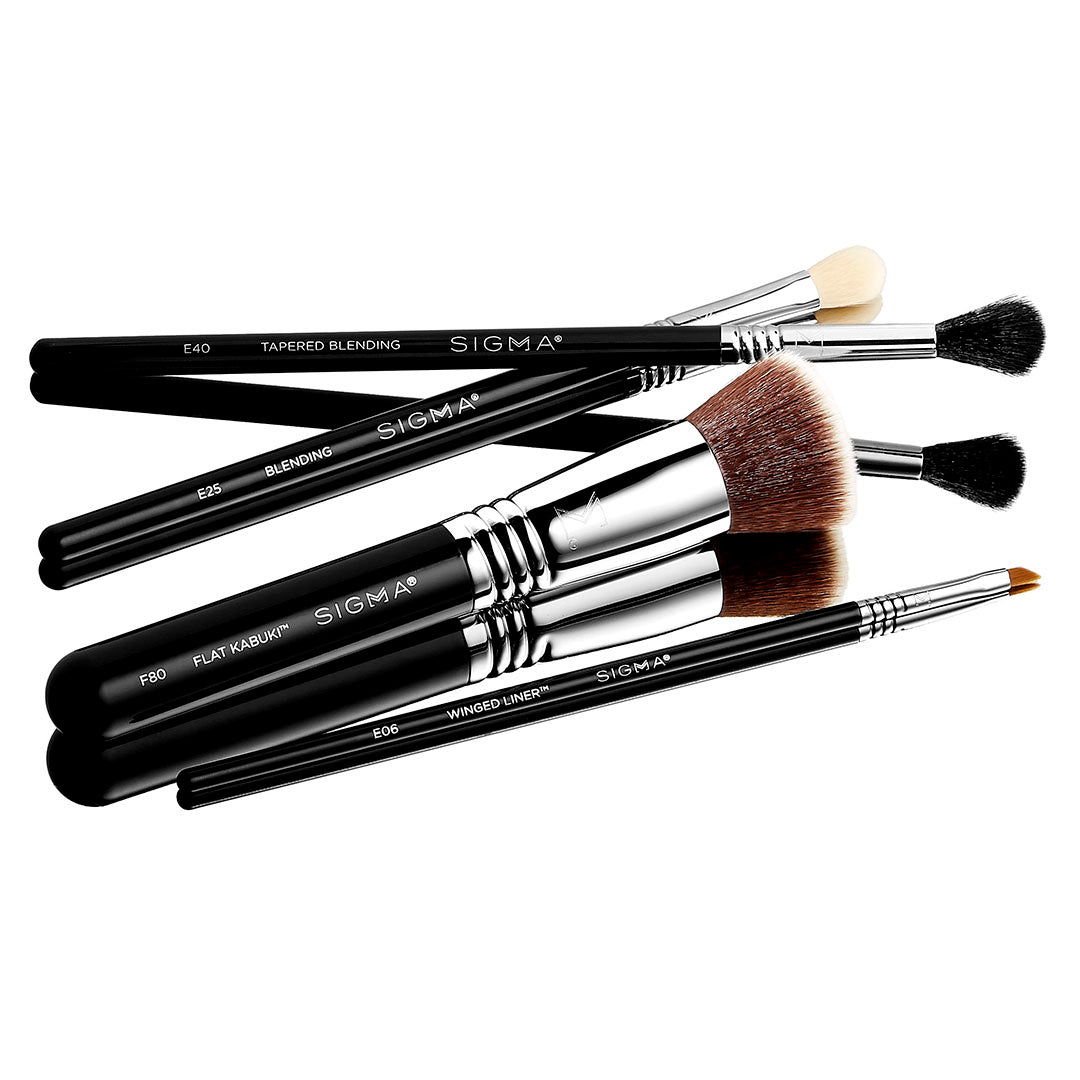E40 TAPERED BLENDING BRUSH WITH OTHER BRUSHES