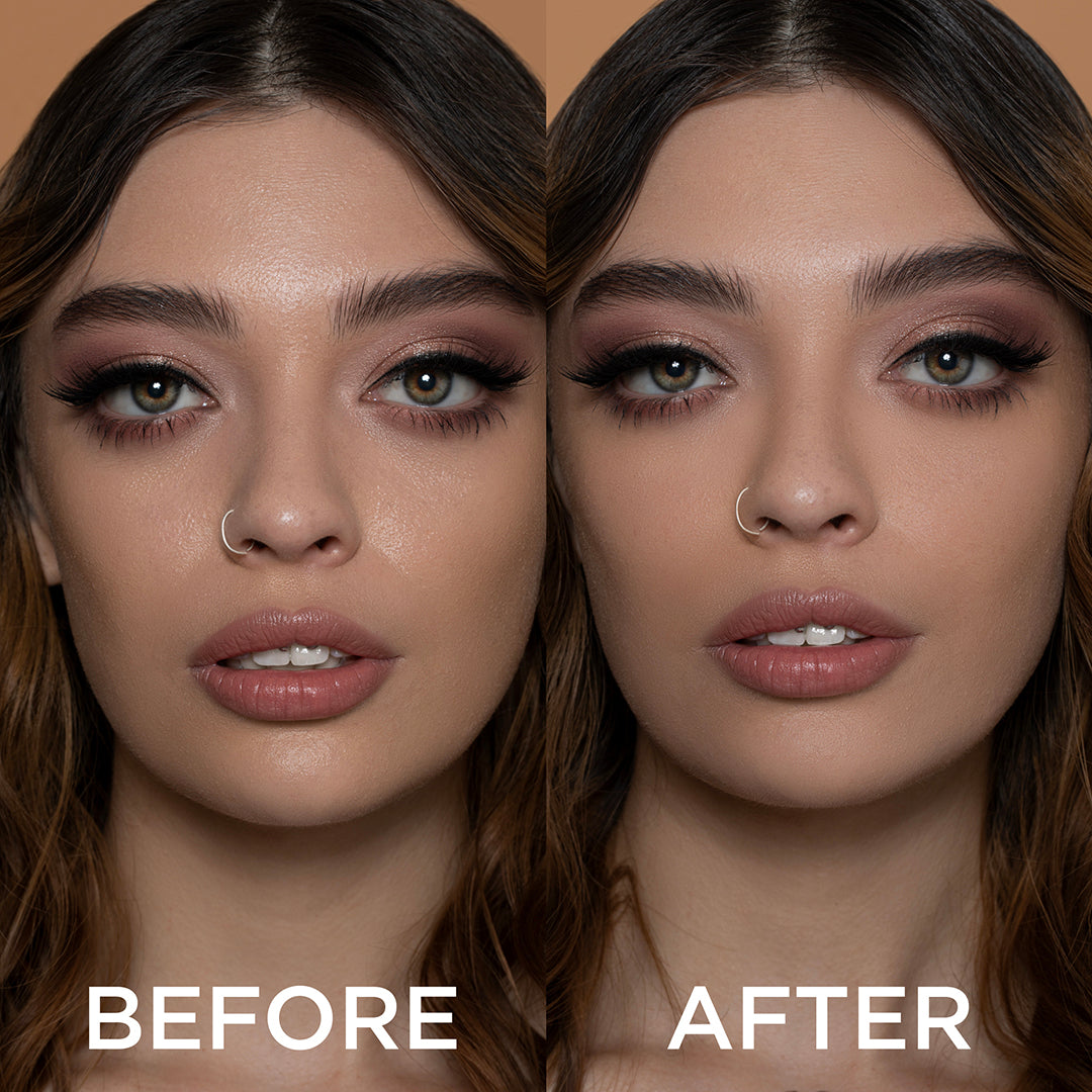 Soft Focus Setting Powder - Buttermilk before After