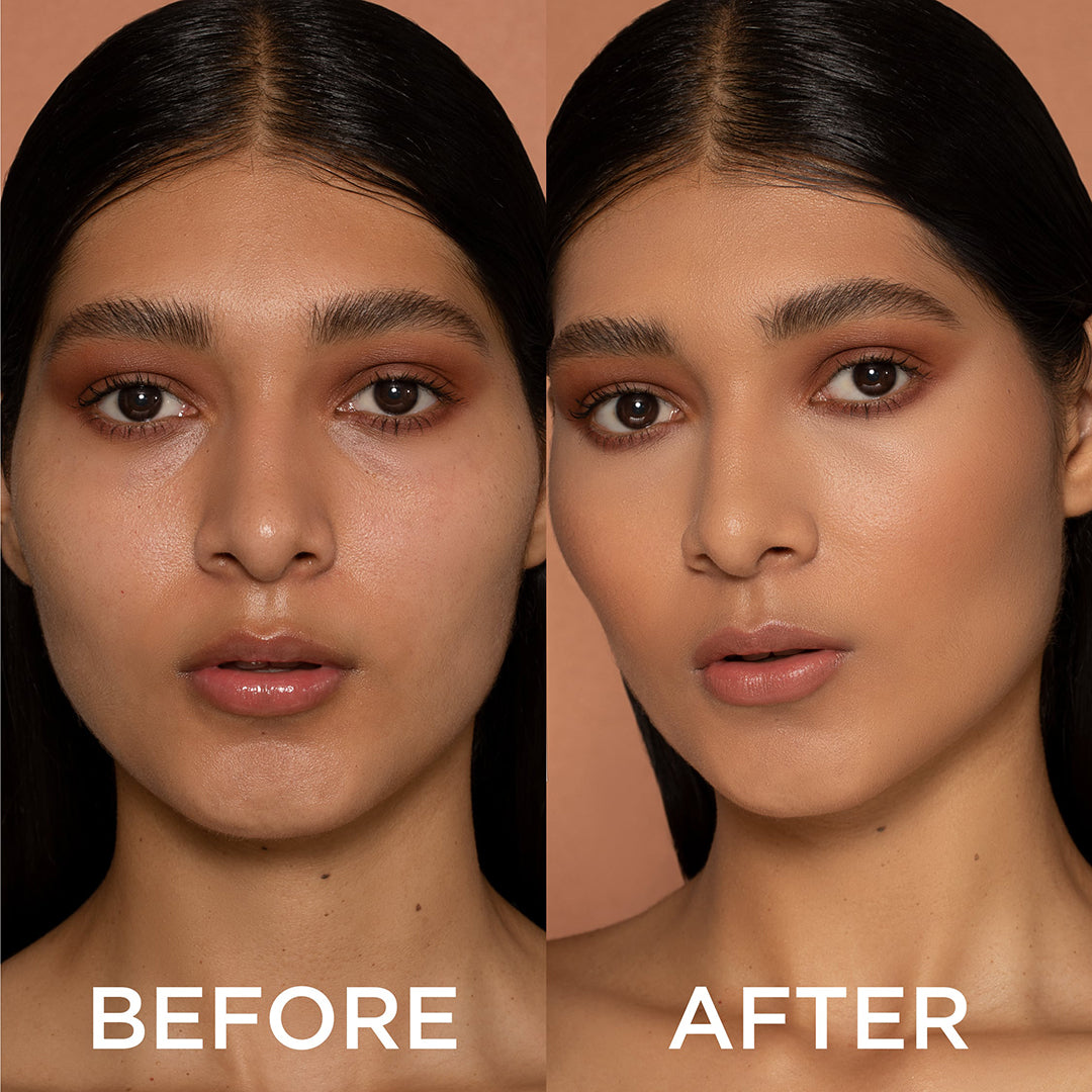 Spectrum Color-Correcting Duo medium to dark before after