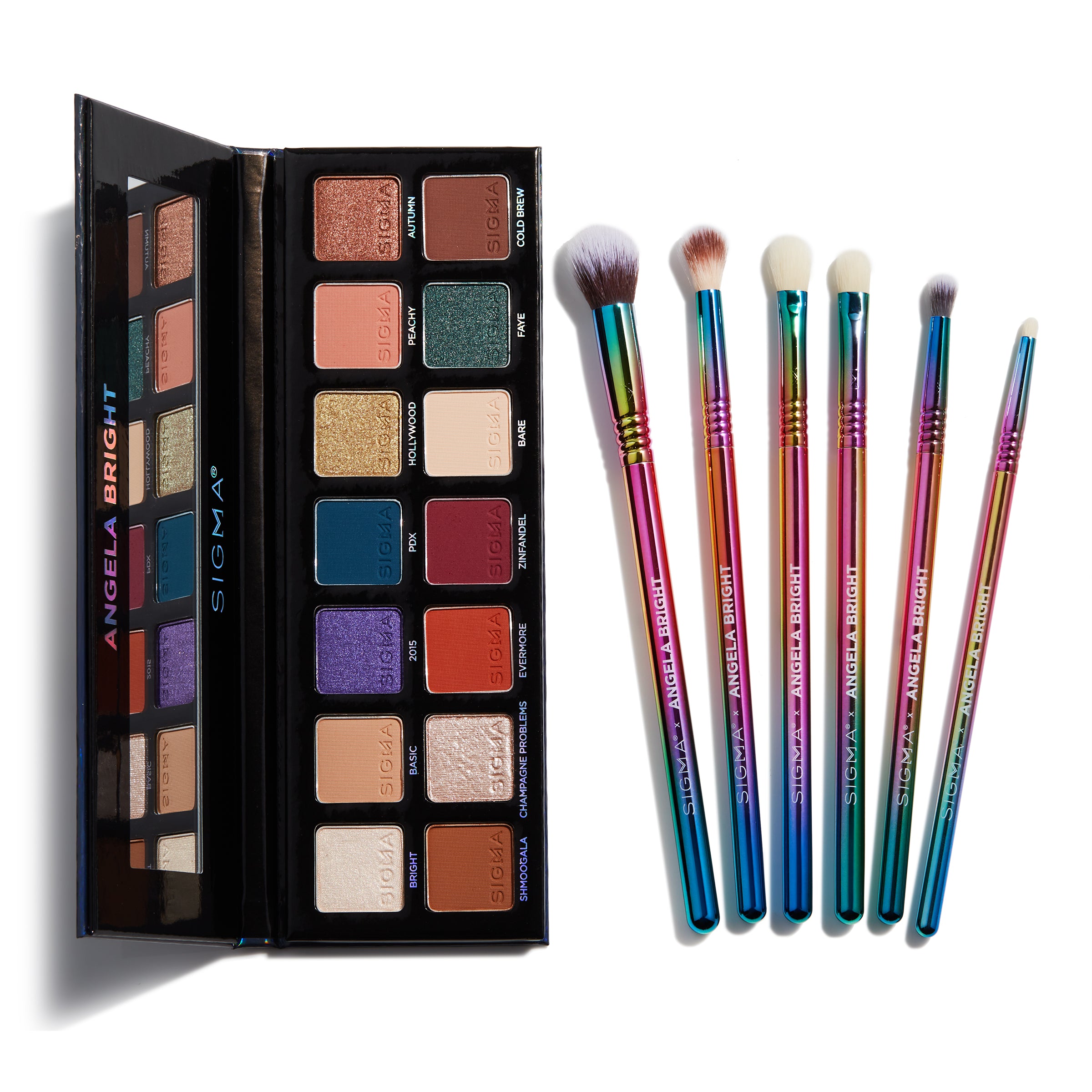 【新品・未使用】SIGMA アイシャドウブラシ 13本セット Sigma x Angela Bright Bundle | Eyeshadow and Eye Brush Set