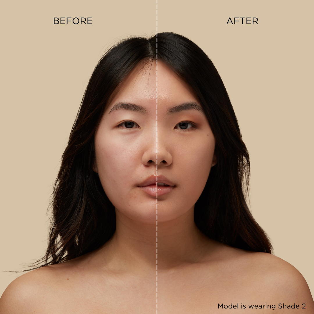 SKIN PERFECTOR HYRATING TINT BEFORE AND AFTER SHADE 3