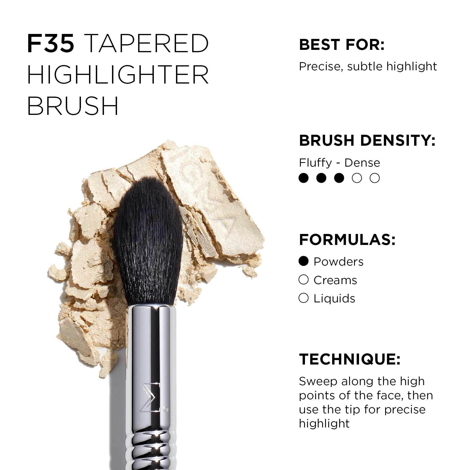 F35 Tapered Highlighter Brush