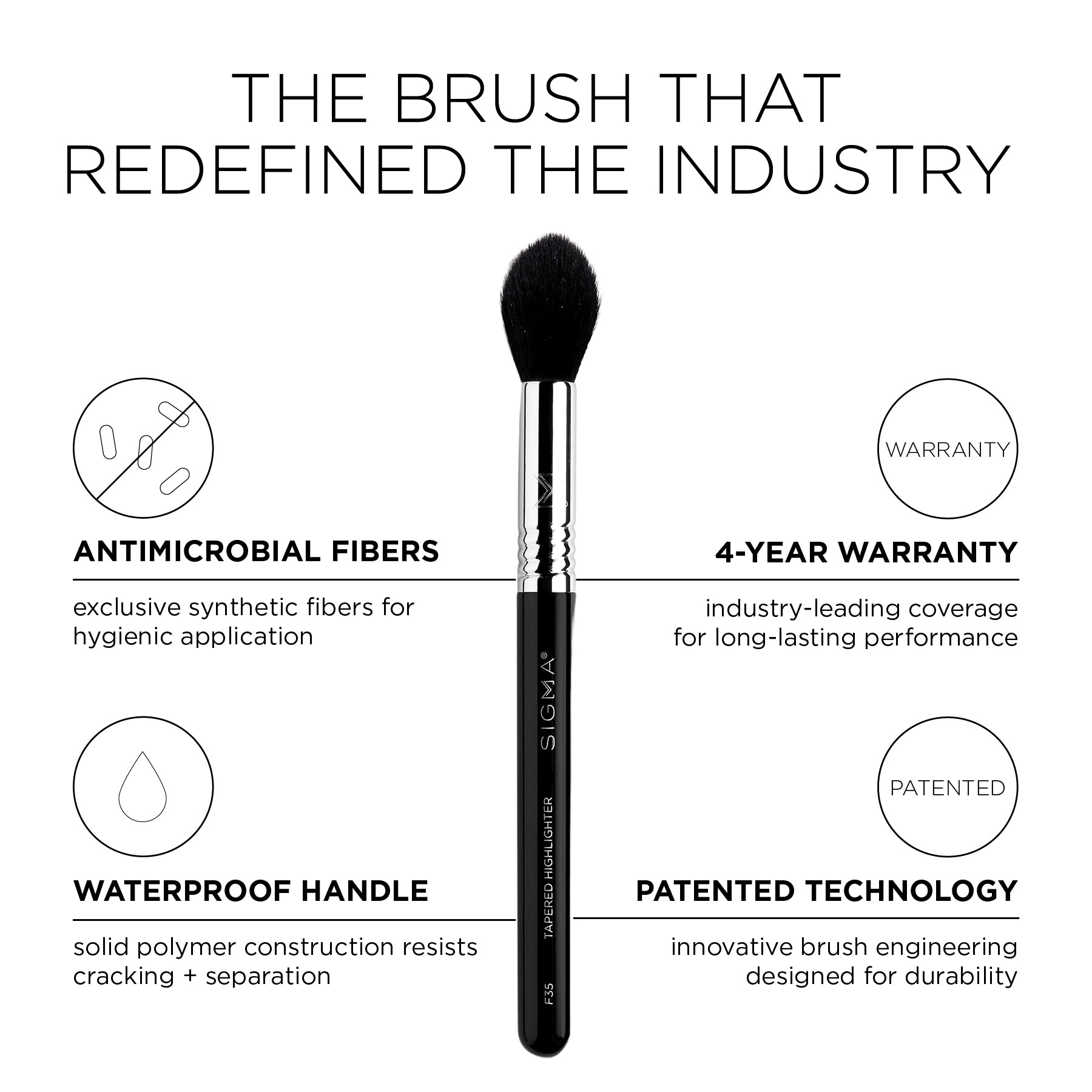 F35 Tapered Highlighter Brush