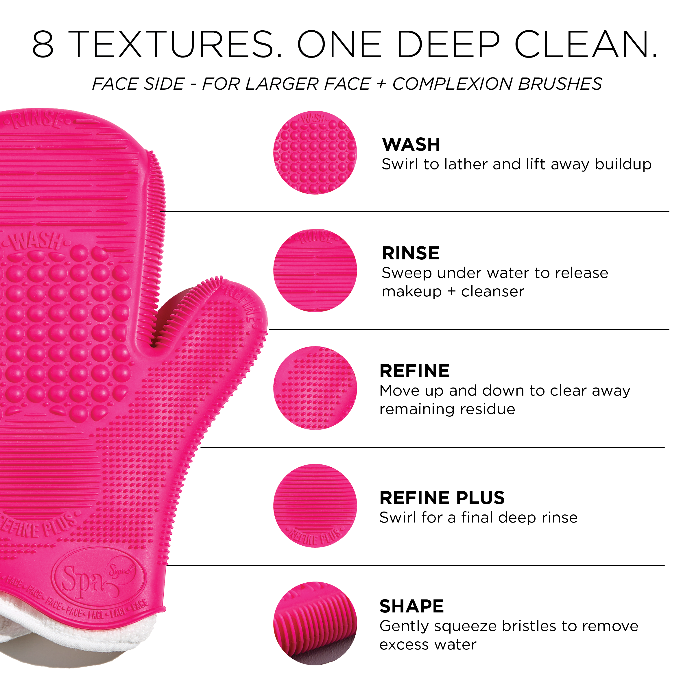 2X Sigma Spa® Brush Cleaning Glove