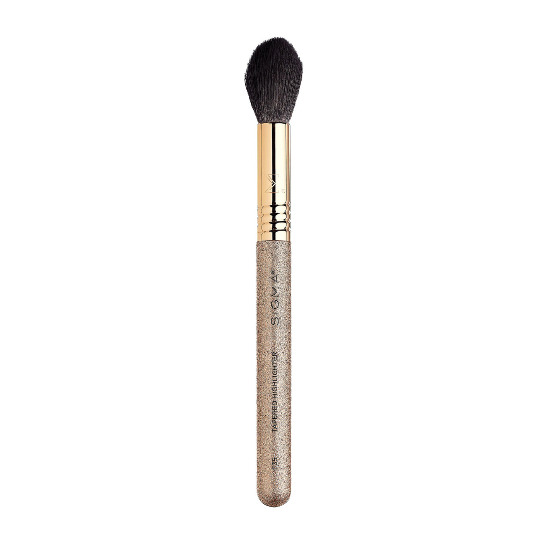 F35 Tapered Highlighter Brush - Gold Glitter