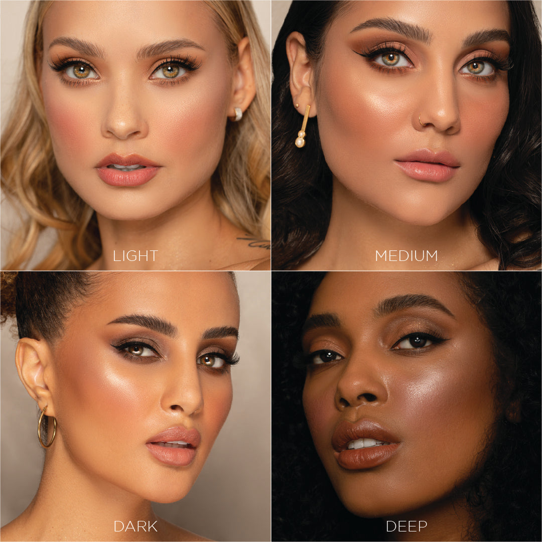 Sigma Beauty Matte Bronzer shades on models with different complexions 
