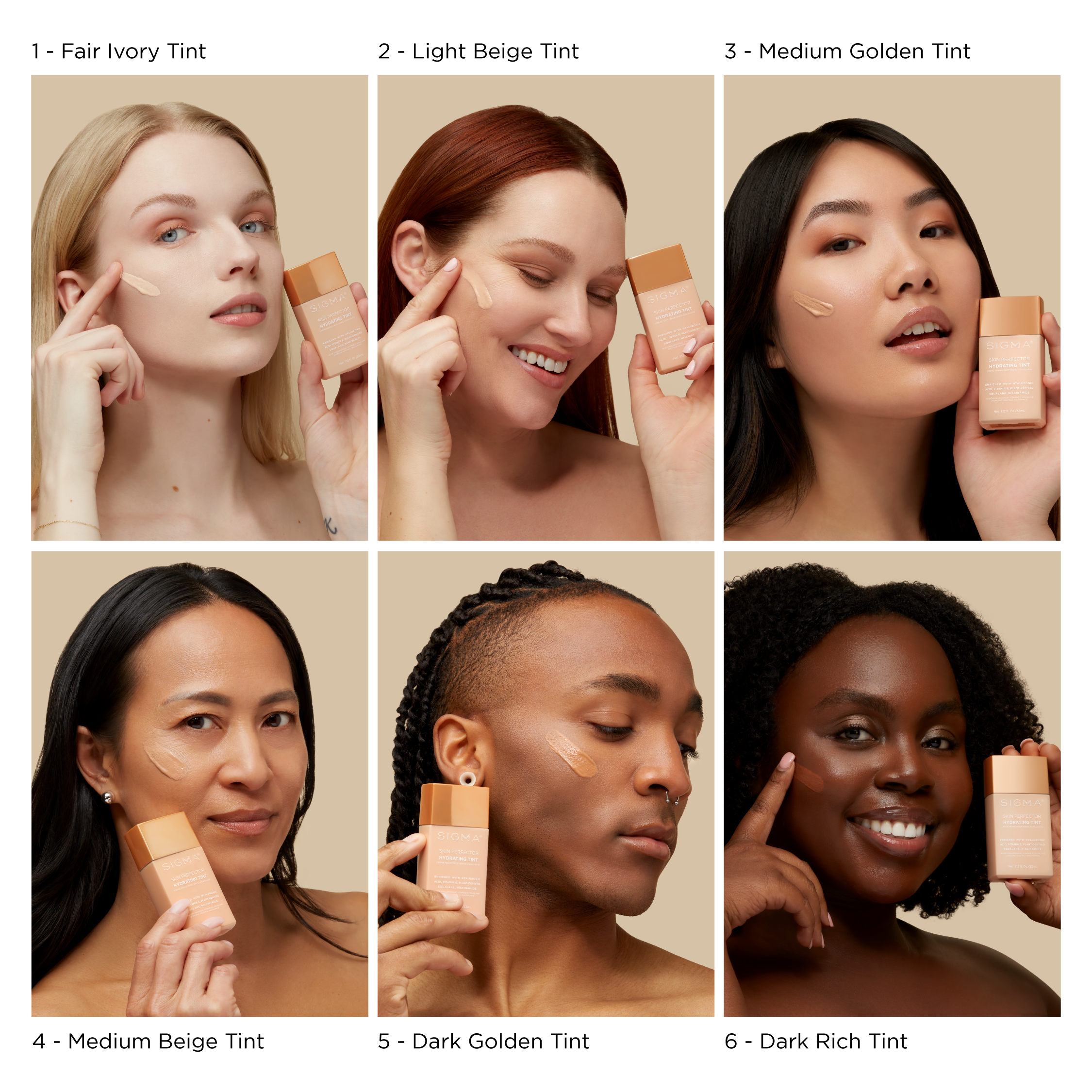 SKIN PERFECTOR HYRATING TINT MODELS WITH SHADES