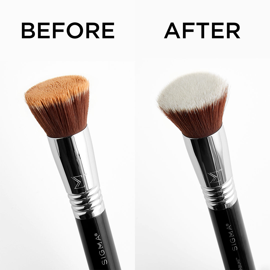 SIGMA SPA® BRUSH CLEANING MAT BEFORE AFTER