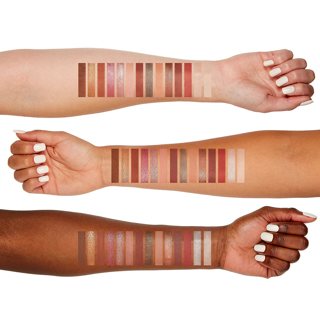WARM NEUTRALS EYESHADOW PALETTE ARM SWATCHES